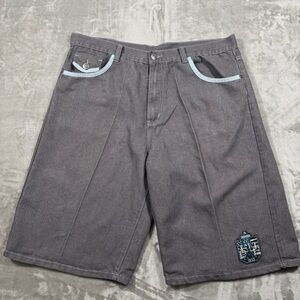 Red Ape Shorts Mens 44 Denim Pockets Relaxed Fit 90s Y2K Baggy